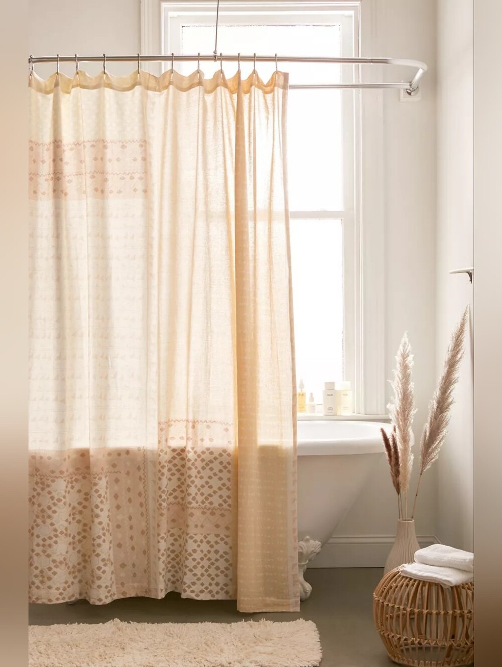 Urban Outfitters Jovita Gauze Cotton Shower Curtain